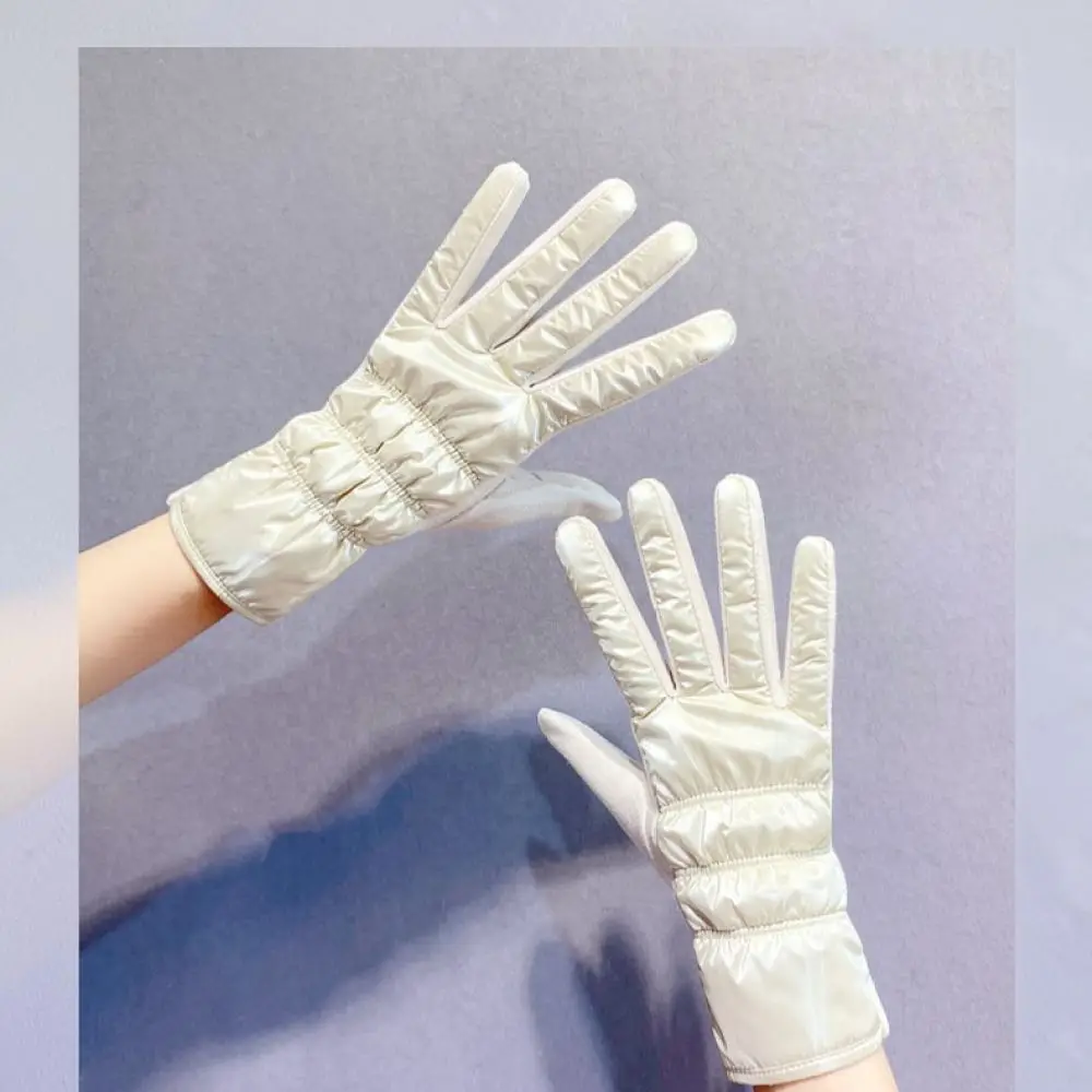 Winter Warm Touchscreen Gloves For Women Thickened Plush Lining Windproof Waterproof For Cycling Outdoor Activities