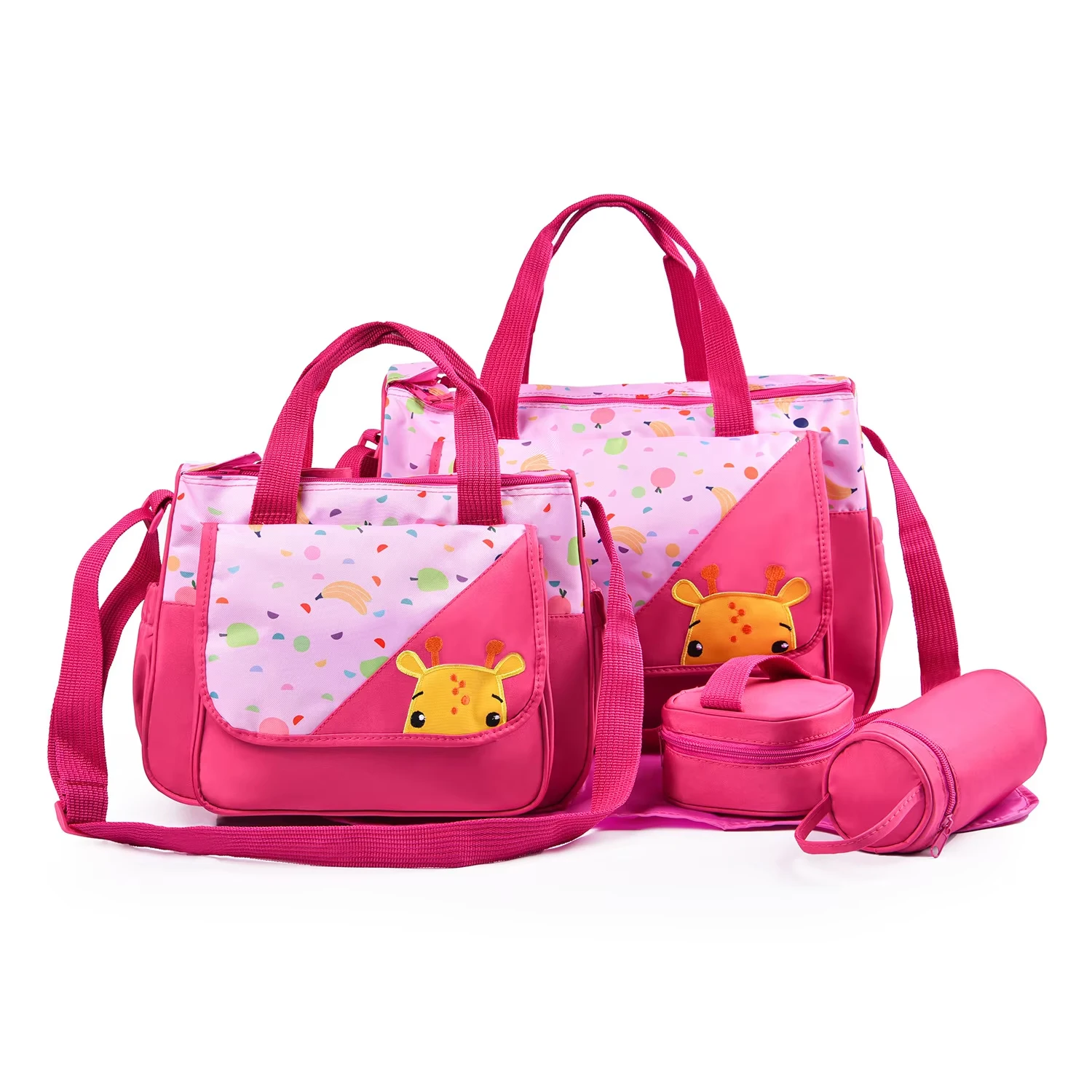 five-pieces-mommy-bag-one-shoulder-oblique-straddle-mother-baby-bun-mother-bag-diaper-bag-large-capacity-travel-bag-for-baby