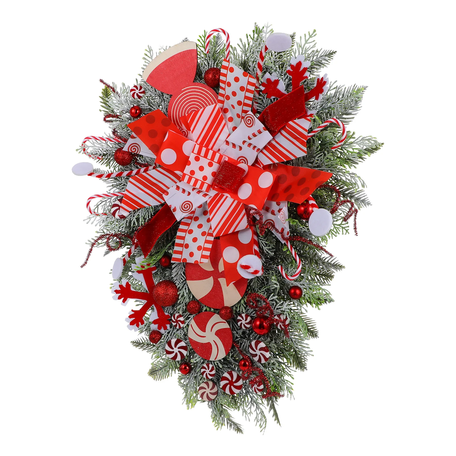 إكليل باب عيد الميلاد رأسًا على عقب شجرة قلادة معلقة على الحائط ديكور عيد الميلاد البلاستيك احتفالي مكتب المنزل #6