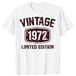 51 Years Old Vintage 1972 Limited Edition 51th Birthday T-Shirt for Women Men Customized Products Born In 1972 Outfit Daddy Gift