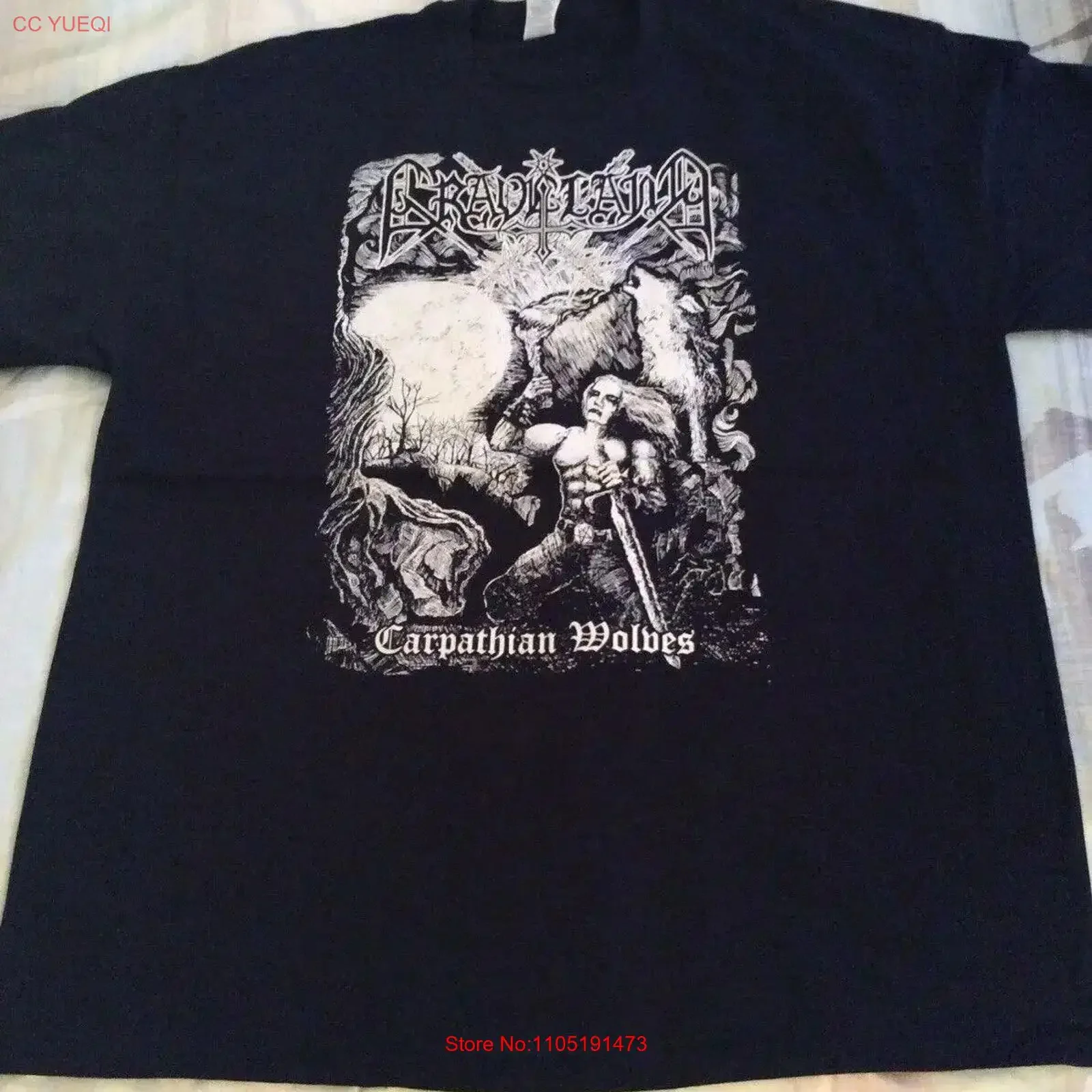 GRAVELAND Carpathian T Shirt XL Azarath The Chasm Inquisition Urgehal Urfaust vintage Lavé homme Vêtements de créateurs respirants