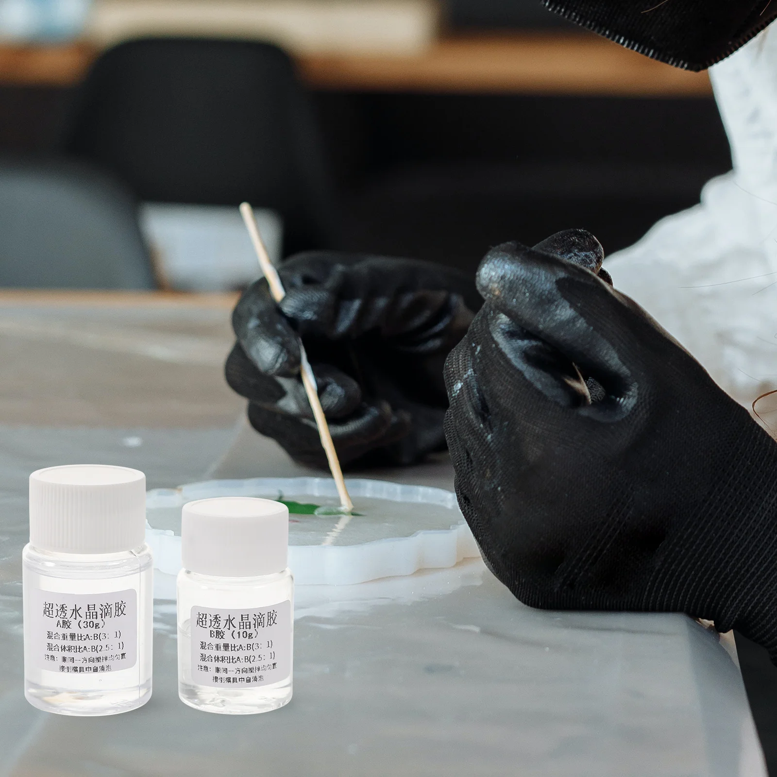 

2 Sets 3:1 Clear Epoxy Resin Glue Waterproof Ab Adhesive For Diy Crafts Jewelry Casting High Transparency Uv Resistant Smooth