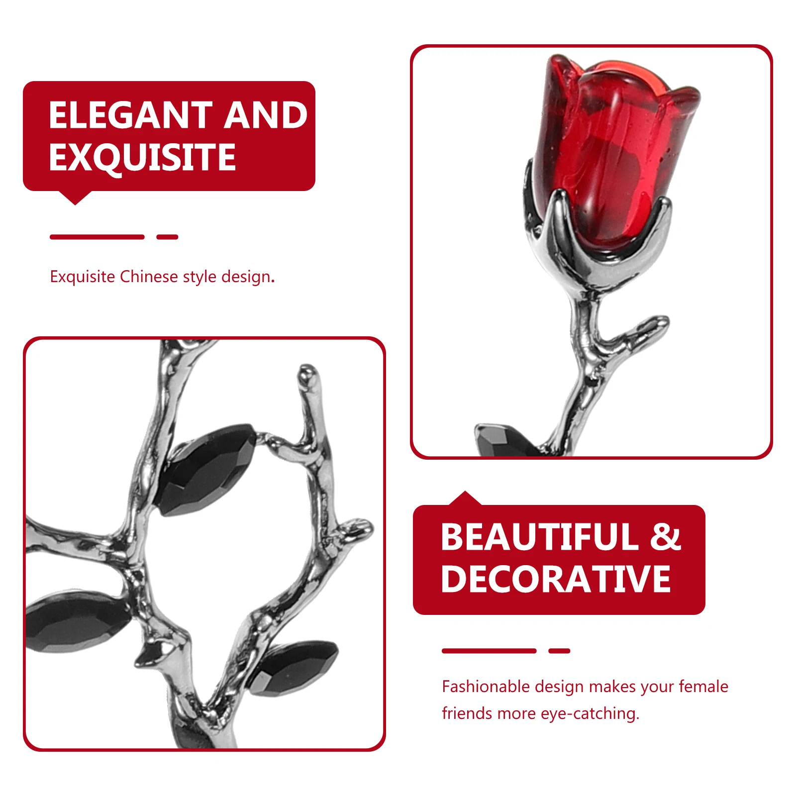 

2Pcs Metal Branch Hair Sticks Dark Grey Chignon Women Accessories Bun Styling Flower Hairpin Hair Pin Chignon Pin
