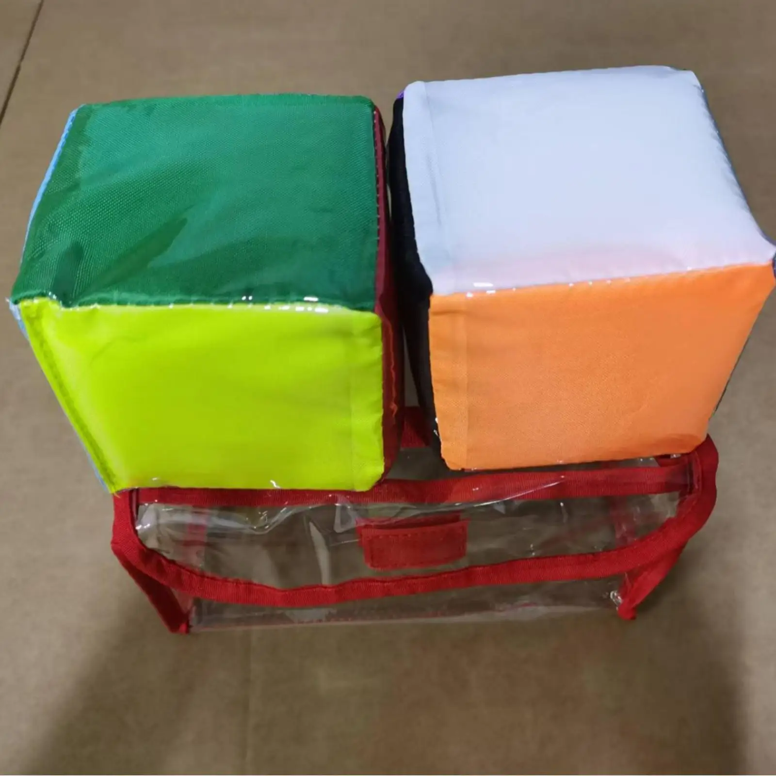2Pcs Card Slot Educational Dice PVC Soft Dice DIY Role Playing PVC Pocket Cubes for Teaching Birthday Gift Preschool Activity