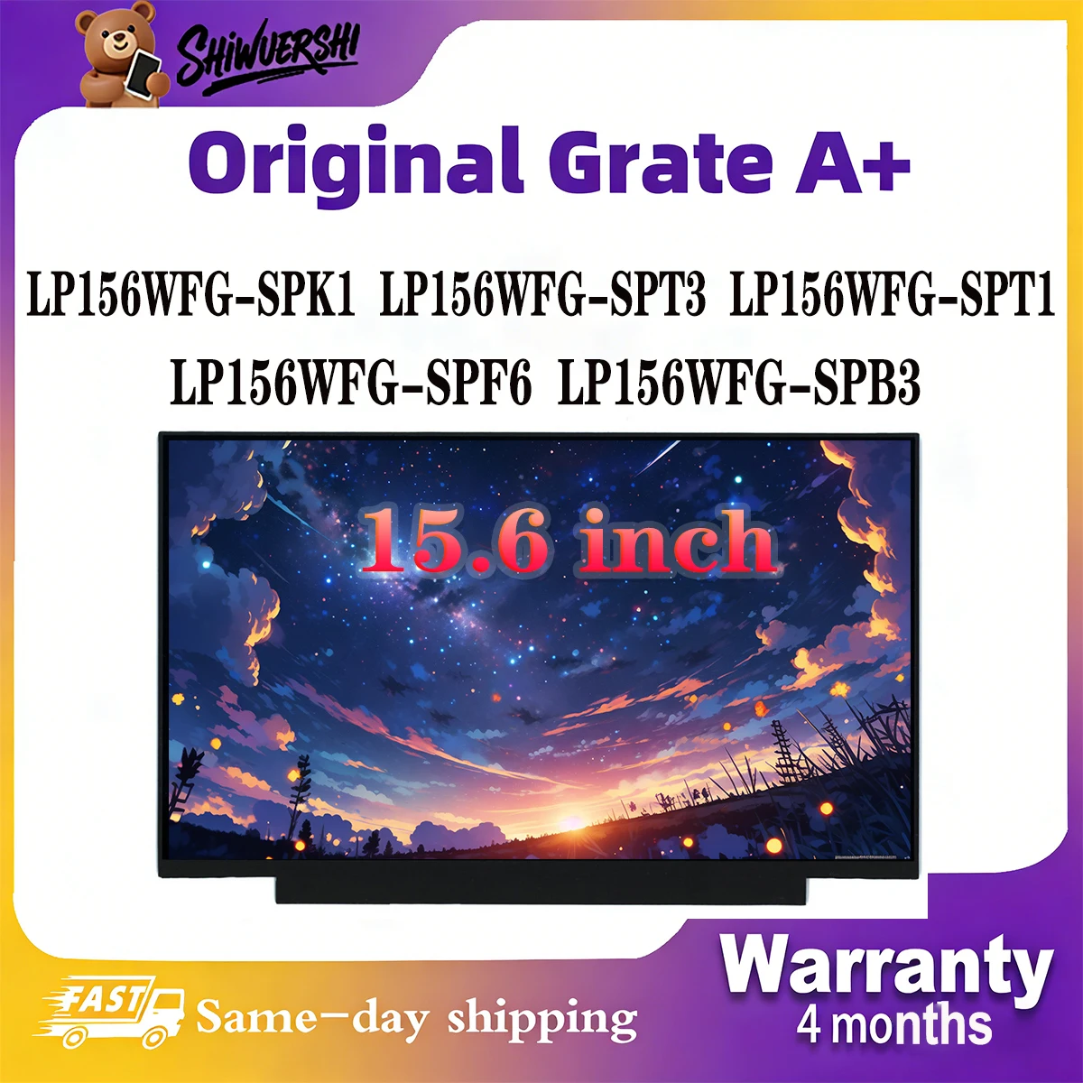 

15.6" Wholesale Slim Laptop Lcd Screen Monitor Panel LP156WFG SPK1 LP156WFG SPT3 LP156WFG SPT1 LP156WFG SPF6 LP156WFG SPB3