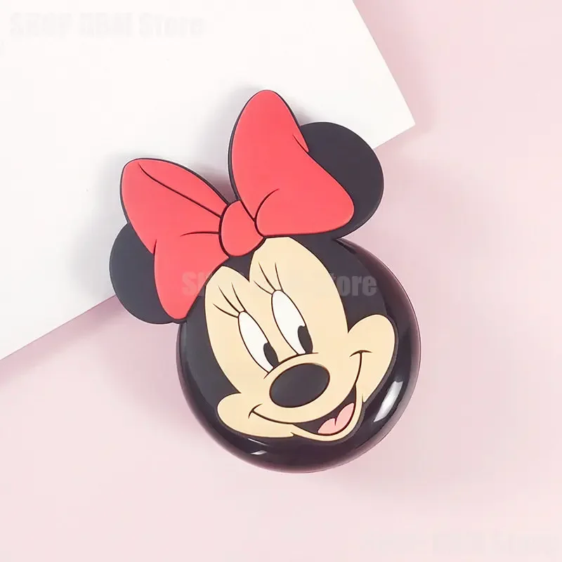 Disney Minnie Mouse Cartoon okrągły przenośny makijaż składana poduszka powietrzna grzebień lustro pielęgnacja włosów modna zabawka prezent urodzinowy dla dzieci