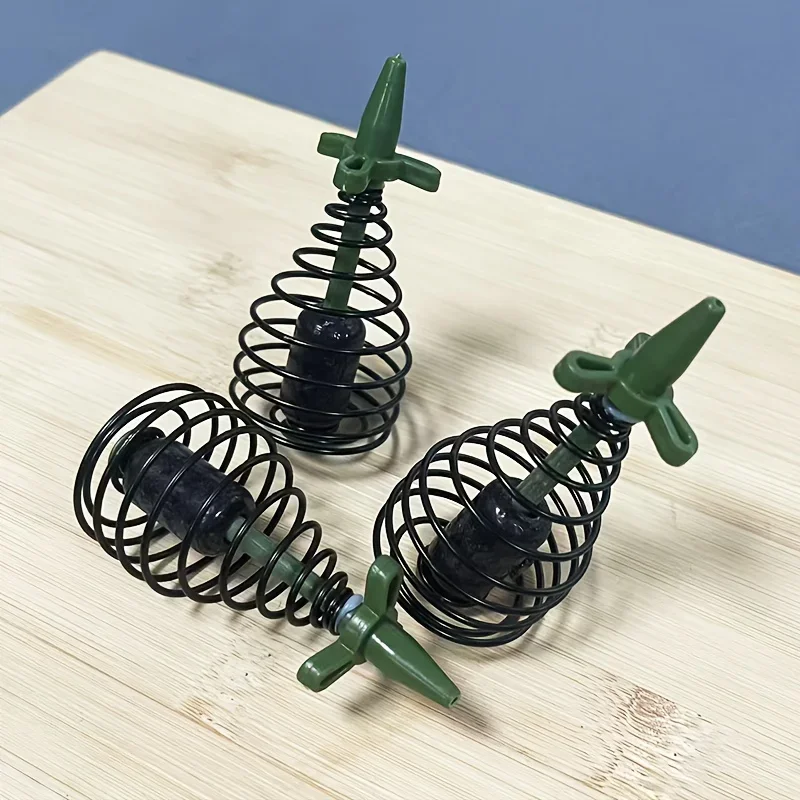 2pcs Inline Spring Carp Feeder 30g 40g 50g 60g Weighted Bait Cage Positioning Bait Holder Carp Fishing Tackle Feeder Nesting view 4