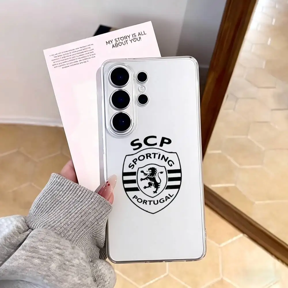 S-Sporting Clube de Portugal  Phone Case Transparent Silicone Soft For Samsung S25,S24,S21,S22,S23,S30,Ultra,S20,Plus,Fe