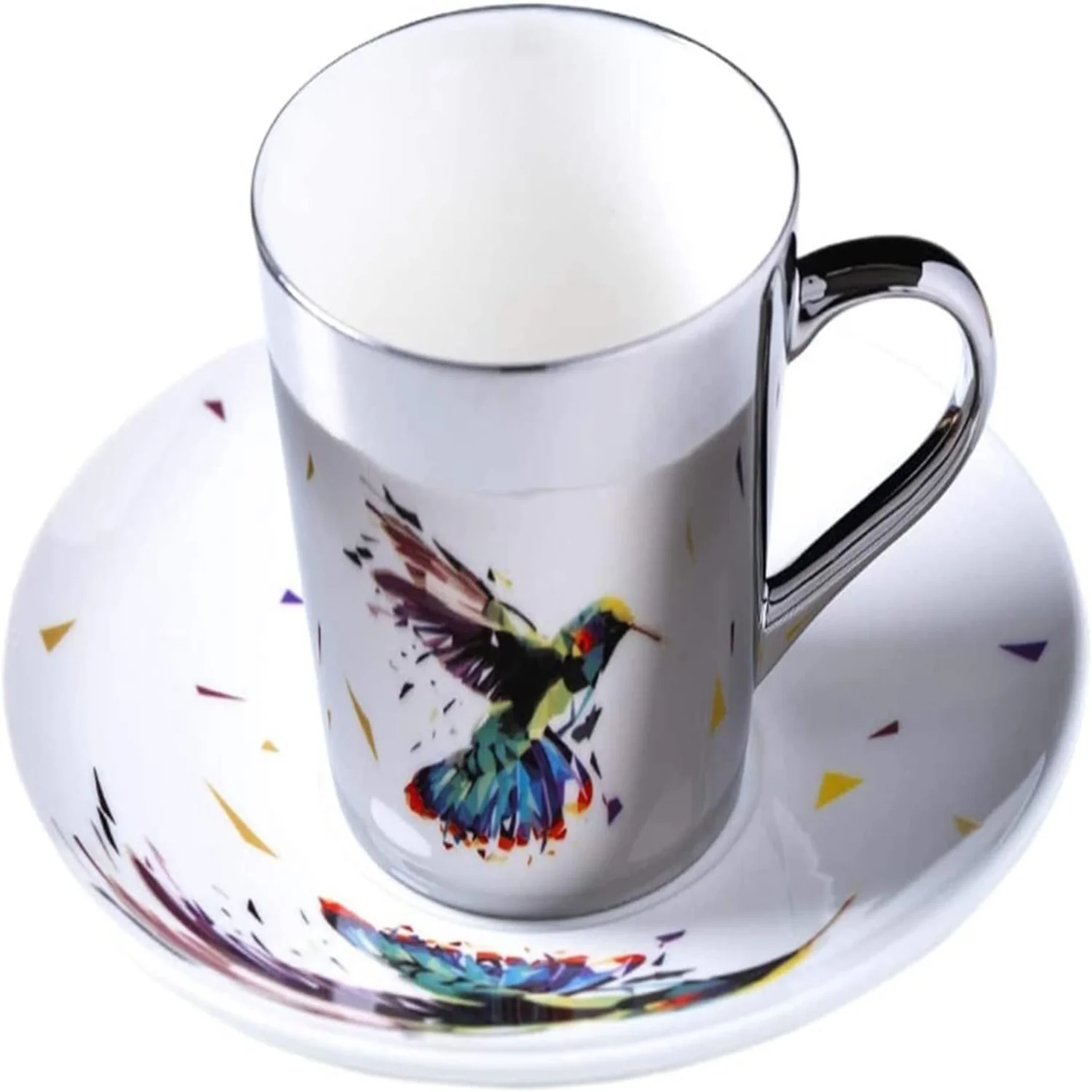 

Elegant Porcelain Coffee Mug Set with Saucer, 250ml Capacity - Perfect for Tea and Coffee