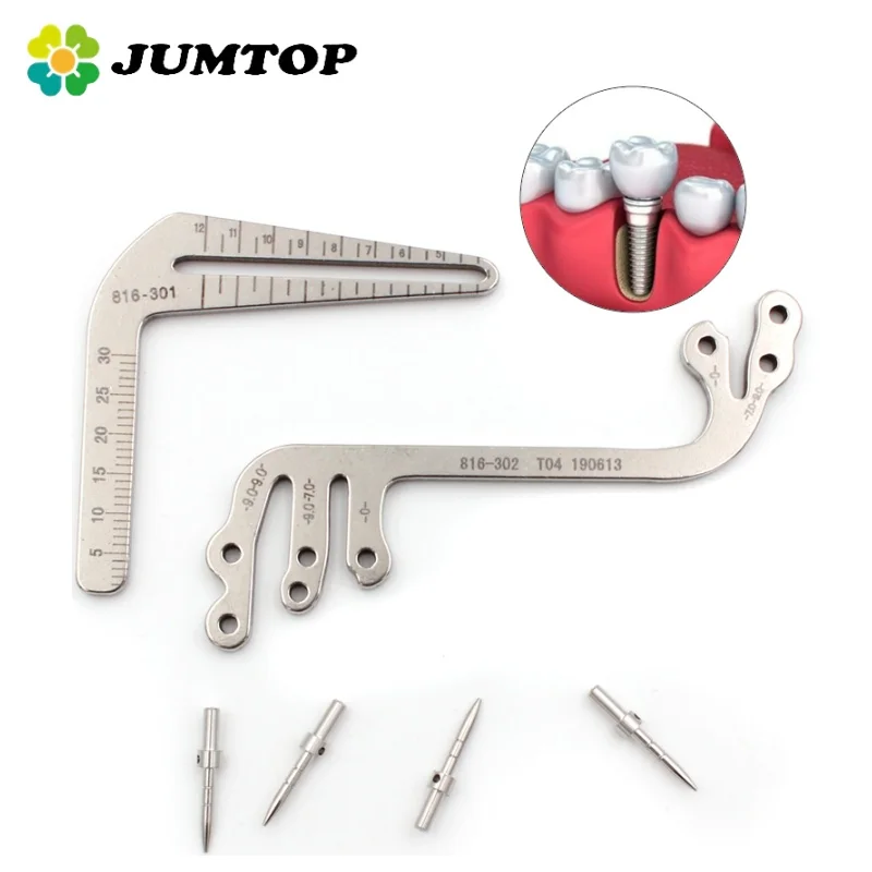 JUMTOP Dental Implant Positioning Guide Set Oral Planting Locator Angle Ruler Tools