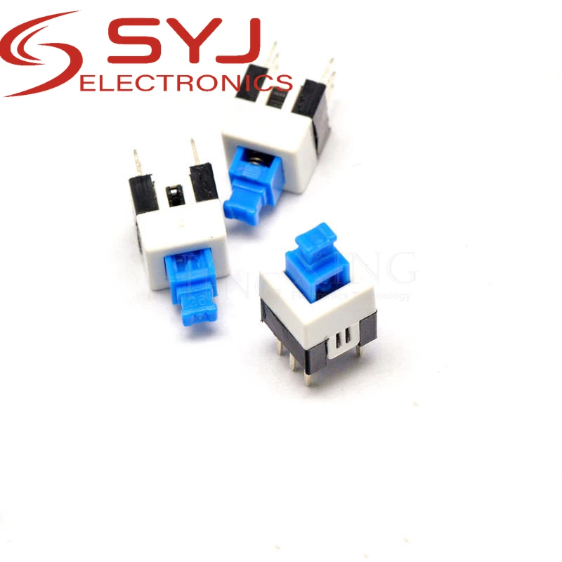 20pcs/lot 7X7mm 7*7mm 7*7 6Pin Push Tactile Switch Self lock /Off button Latching switch Wholesale Electronic In Stock