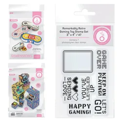 Scrapbooking Mbossing Cards New Metal Cutting Dies Molds Retro Arcade Controller Gift Box Die Remarkabley Retro Gaming Stamp Set