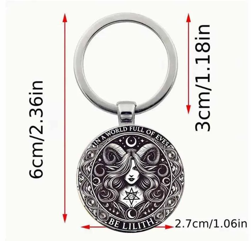 اقتباس ملهم لليليث: سلسلة مفاتيح مصنوعة من خليط معدني دائري - هدية مثالية للرجال، مناسبة للترحيب بالمنزل وأعياد الميلاد وعيد الميلاد #2
