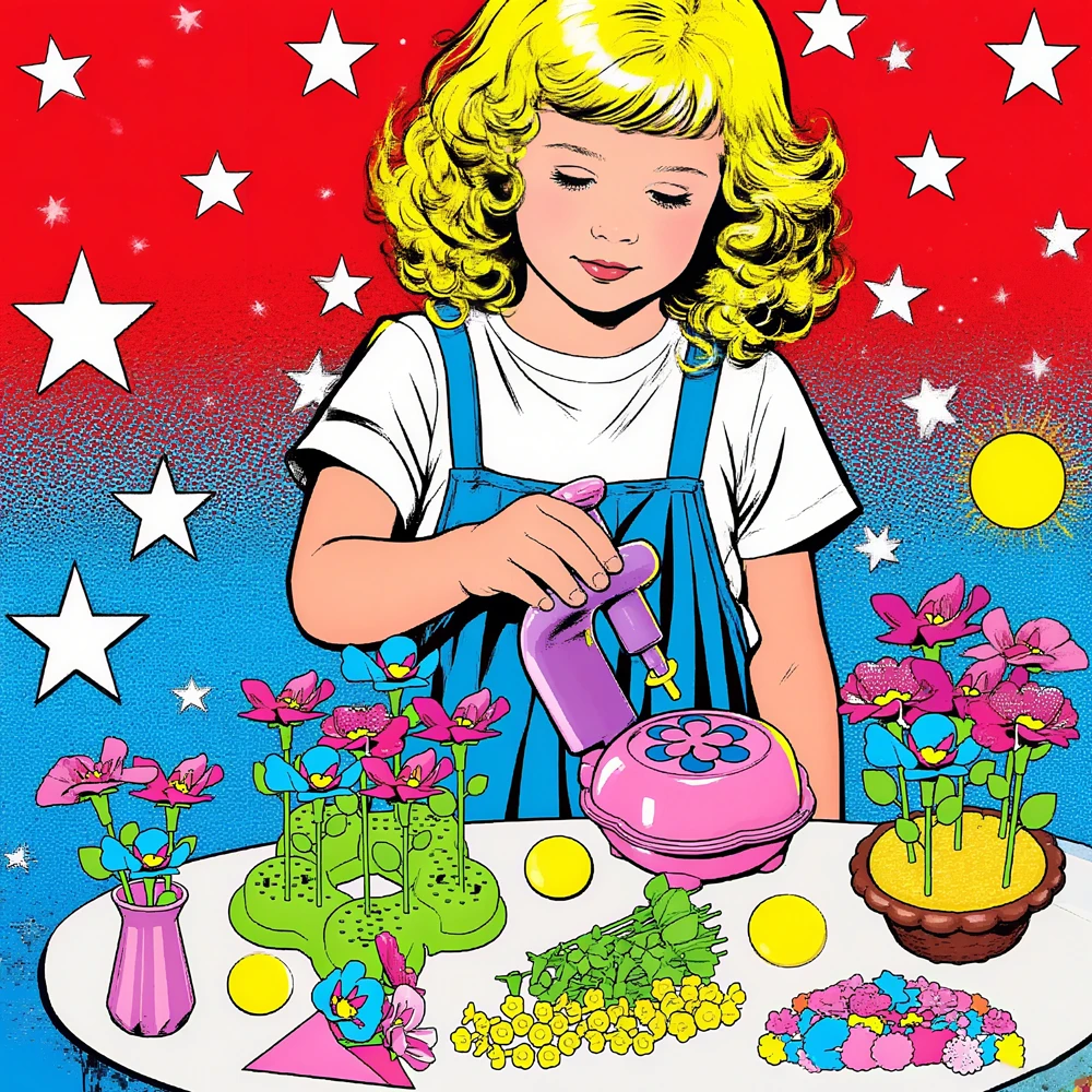 HYES Handmade Flowers DIY Flower Press Set Kids DIY Homemade Flowers Bouquet Kit Parent-Child Interaction Make Own Festive Gifts