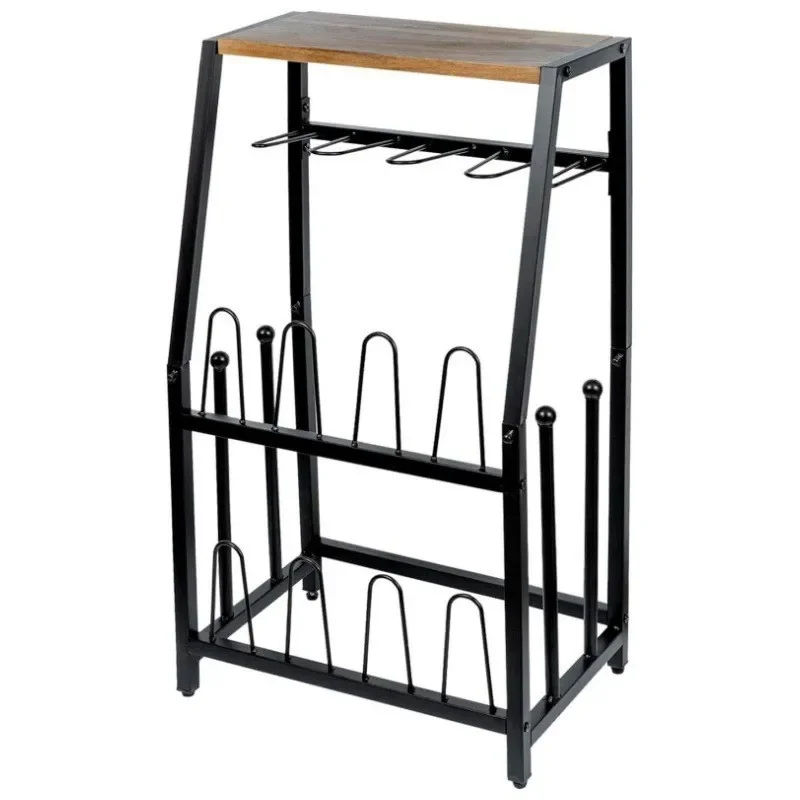 Entryway Organizer: 2-in-1 shoe rack with shelves and boot storage Rustic modern entrance table