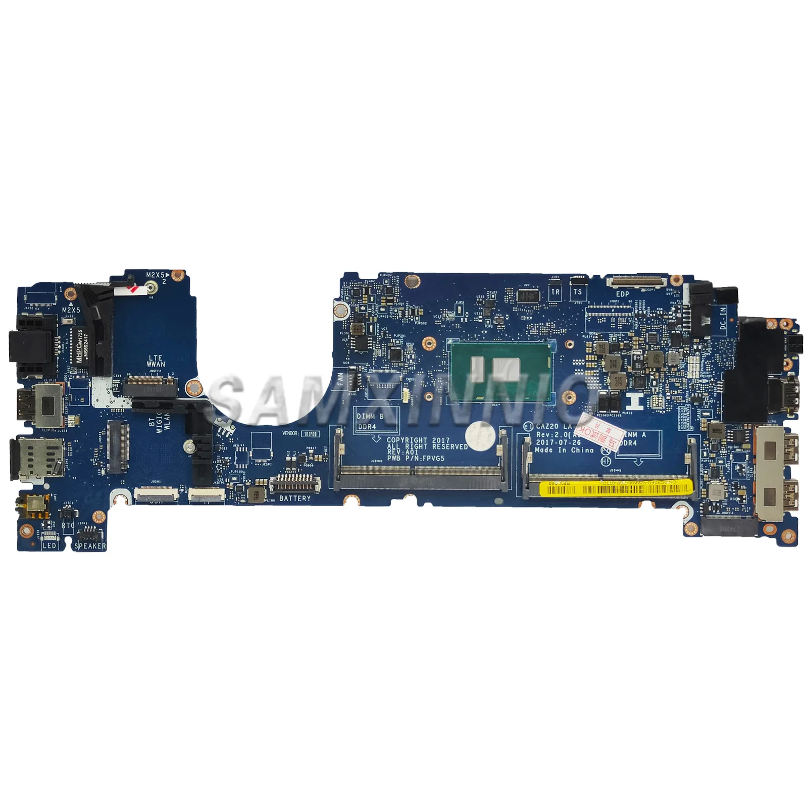 Imagem -02 - Samxinno Placa-mãe La-e131p para Dell Latitude 7480 E7480 Placa-mãe Cn04gtkn 0n480v 0cxwhp 08fcrx i5 i7 6ª 7ª Geração Cpu