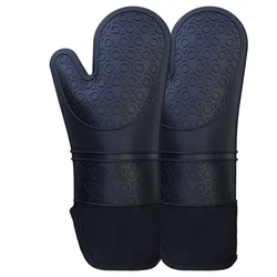 1PC Insulated Oven Gloves Silicone Heat-proof Gloves Oven Mitts Microwave Oven Baking Tools Household Kitchen Bar Bakeware