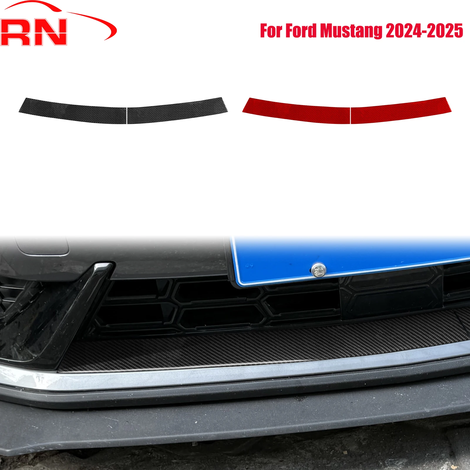 

Для Ford Mustang 2024-2025 модифицированная передняя панель из углеродного волокна, аксессуары для передней панели, черная наклейка для интерьера Piano