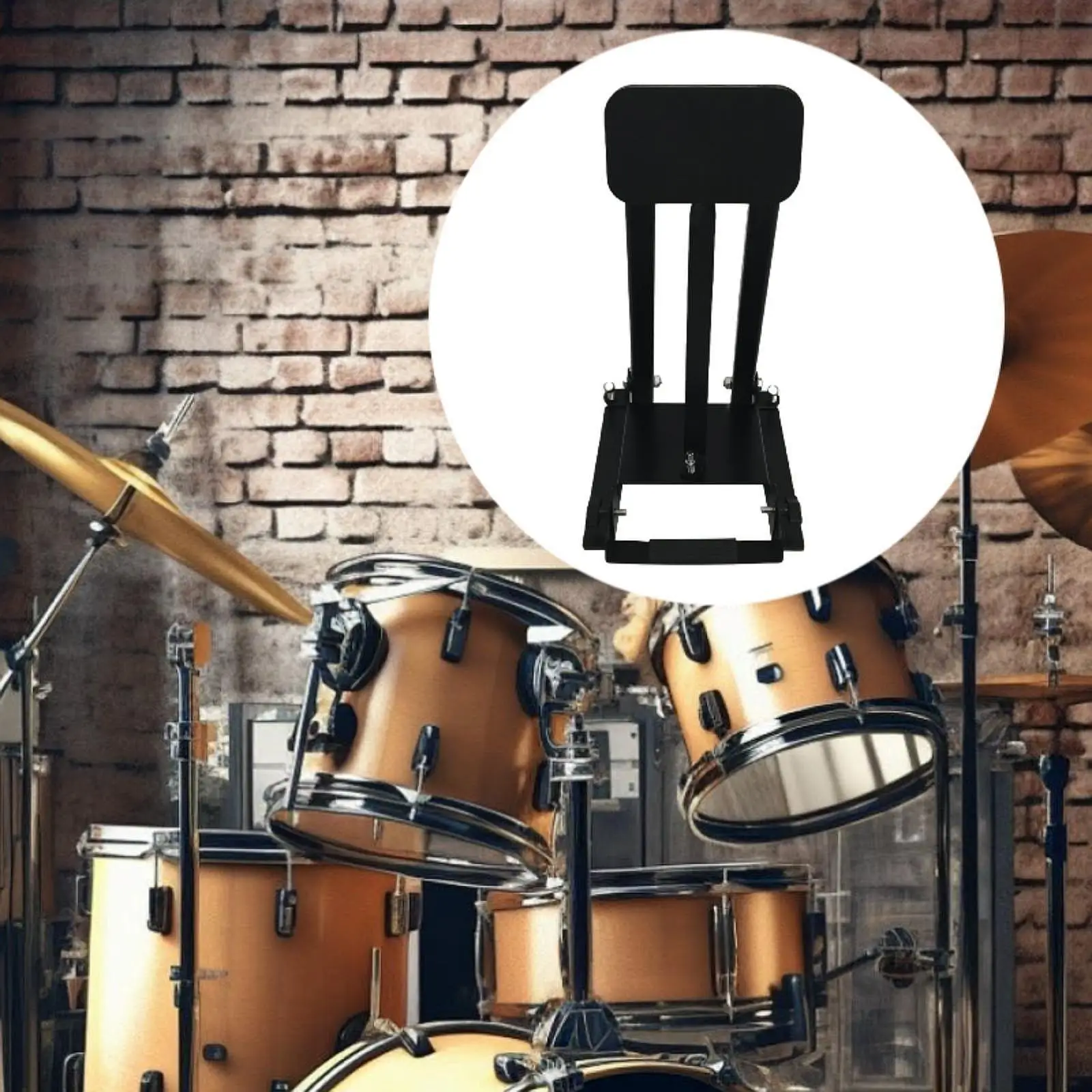 

Kick Drum Practice Pad High Density Rubber Resuable Sturdy 20x30cm Professional Easy to Install for Training Percussion Parts