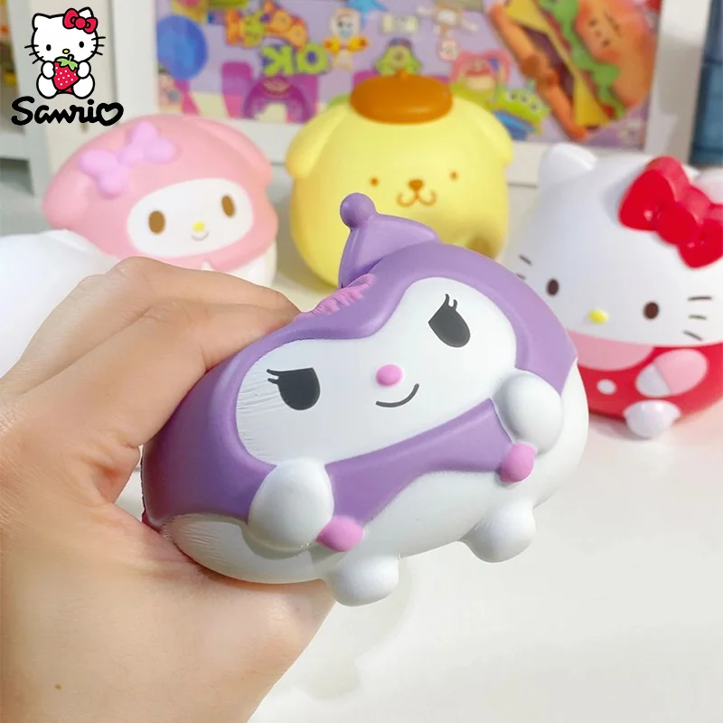 Kawaii Hand Pinch Toy para Crianças, Sanrio, Kuromi, Cinnamoroll, Melodia, Descompressão, Alívio do Estresse, Squishy, Hello Kitty, Presente de Cura, Y2K