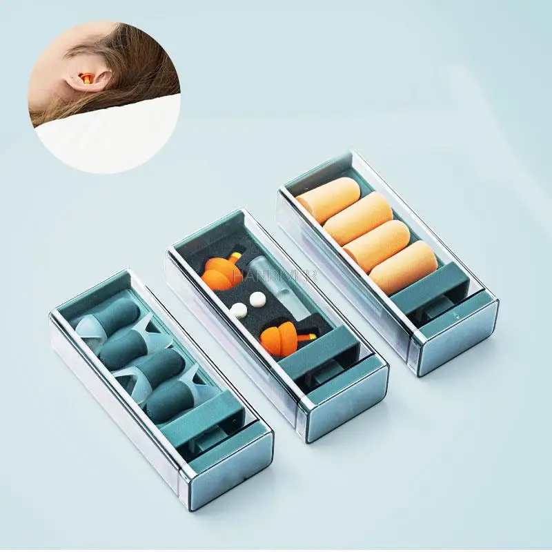 Gzyora Store New Silicone Memory Foam Sleep Earplugs, Physical Noise Reduction Ear Plugs for Students Office Workers Daily Rest