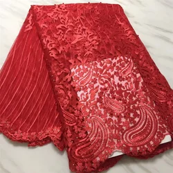 Latest 2025 High Quality African Lace Fabric Lilac Embroidery French Tulle Nigerian Lace Fabric for Wedding Party Dress M3165