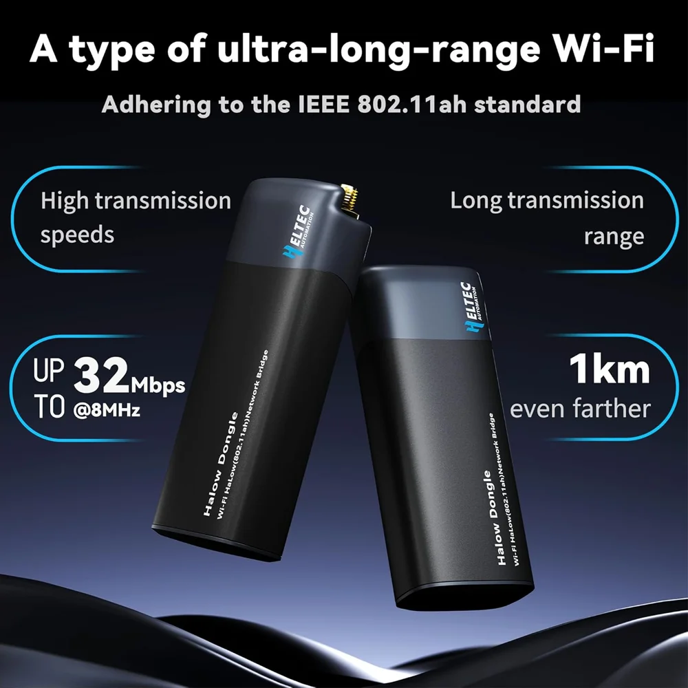 Heltec Wi-Fi HaLow ドングル 1km 超長距離ワイヤレス ネットワーク ブリッジ IEEE 802.11ah Wi-Fi HaLow ワイヤレス イーサネット ジャンパー 915Mhz