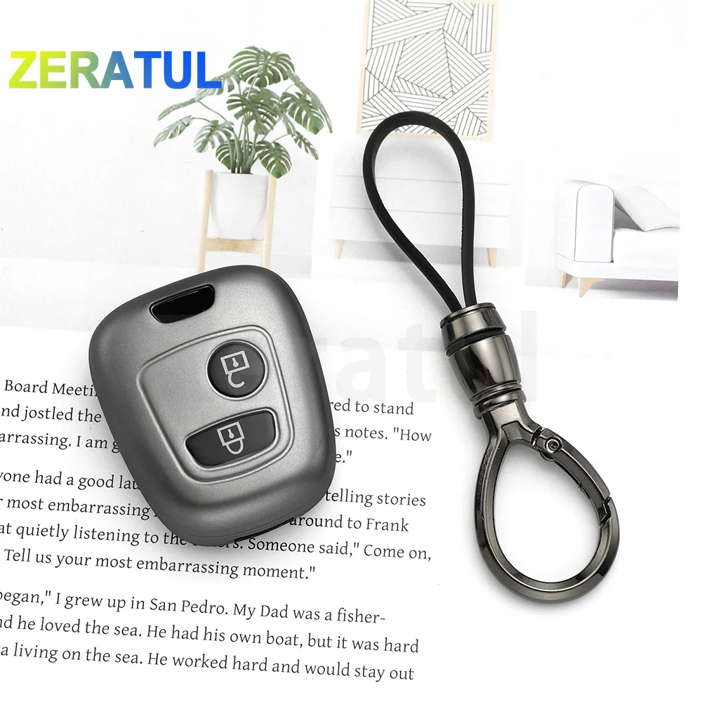 Gun Grey TPU Keyless For Citroen C1 C4 Car Remote Key Case Cover For Peugeot 106 107 206 207 306 307 406 407 Auto Shell Fob