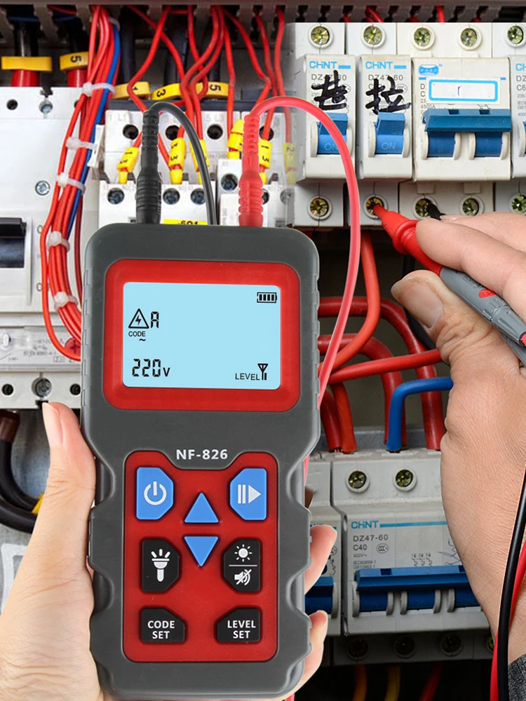 NOYAFA NF-826 Lokalizator przewodów wysokonapięciowych, przenośny lokalizator kabli telefonicznych, wykrywacz rur podziemnych, profesjonalny lokalizator kabli — 2