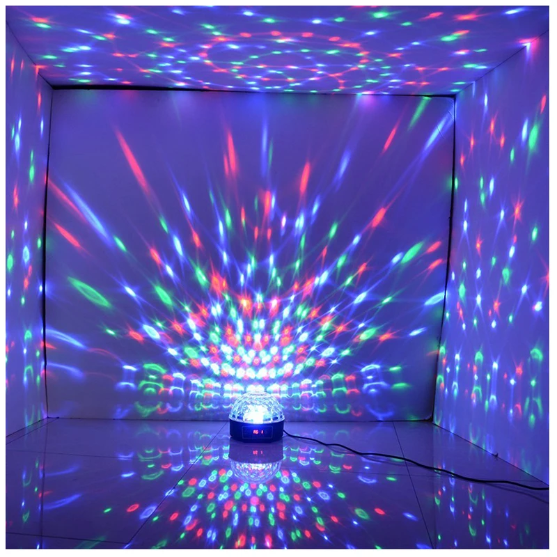 ترقية! LED RGB كريستال ماجيك الكرة تأثير ضوء DMX ديسكو Dj ضوء المرحلة ل KTV نادي حانة بار الزفاف تظهر صوت المنشط