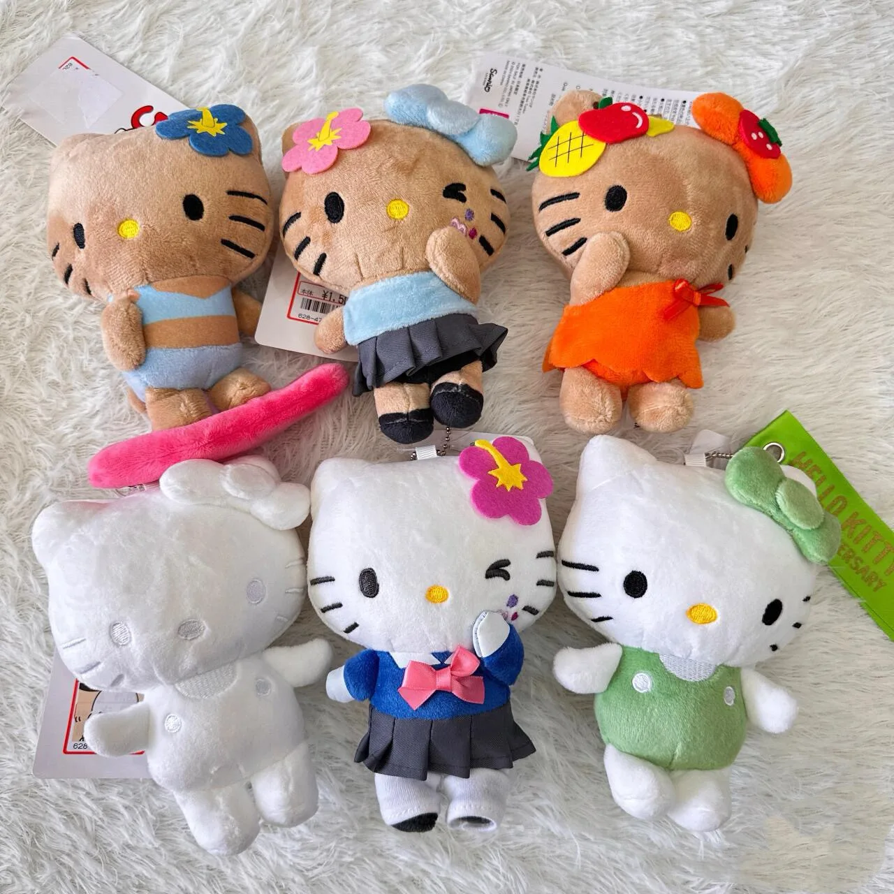 

Cartoon Hello Kitty Mermaid Surfboard Toys Backpack Pendant Charm Fashion Accessories Keychain Girl Birthday Gifts