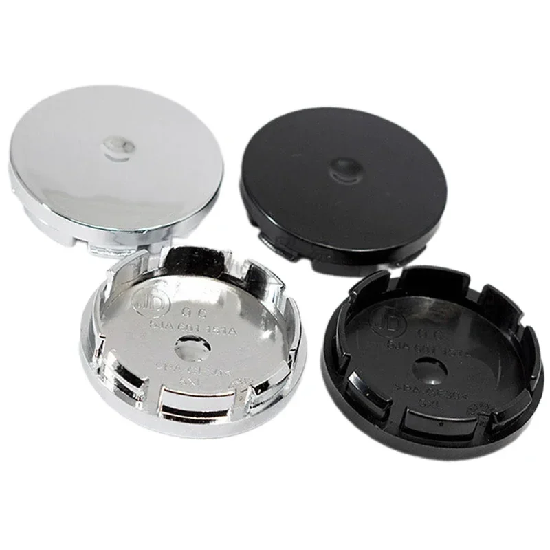 Black/Silver 56mm Automotive Wheel Center Caps Universal ABS Car Wheel Hub Dustproof Decorative Covers Auto Decor Accessories