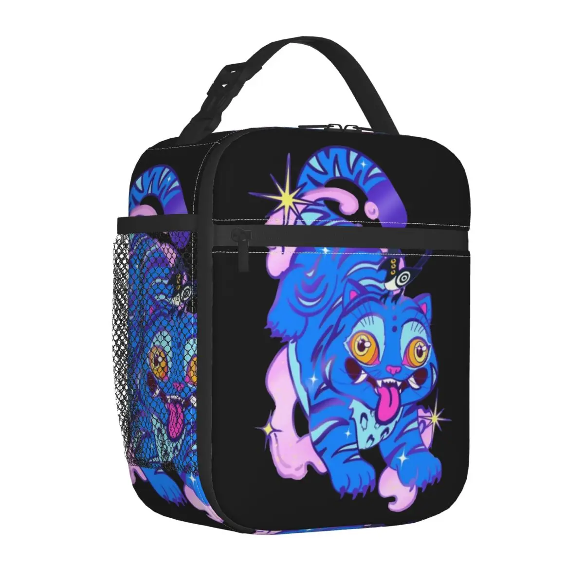 

Kpop Demon Hunters Blue Derpy Tiger Huntrix Изолированные сумки для обеда Портативный контейнер для обеда Термосумка-тоут Ланч-бокс Работа Пикник