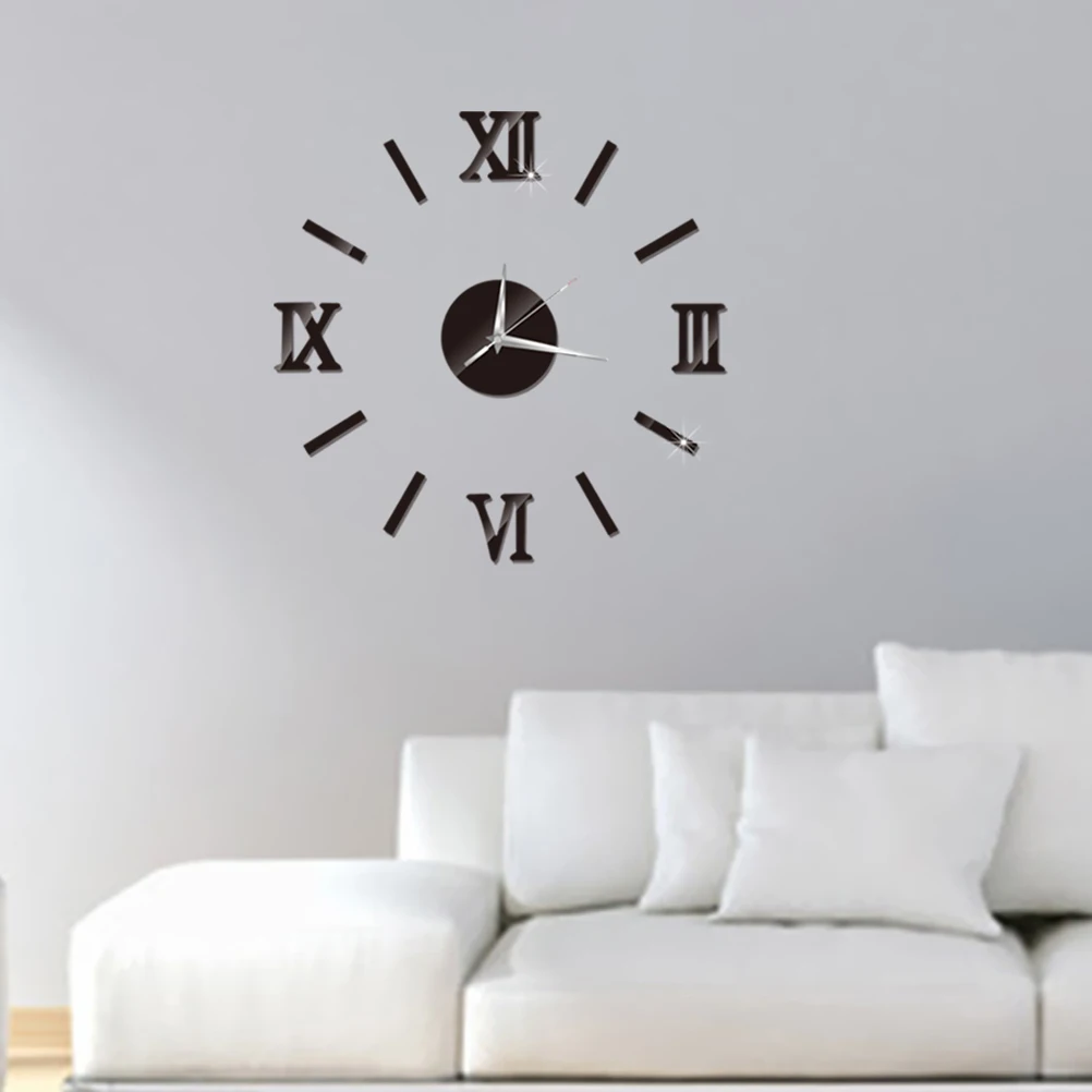 

Acrylic Large Effect Frameless 3D Diy For Home Living Roman Room Bedroom Decor Wall Frameless Wall Clock Clock