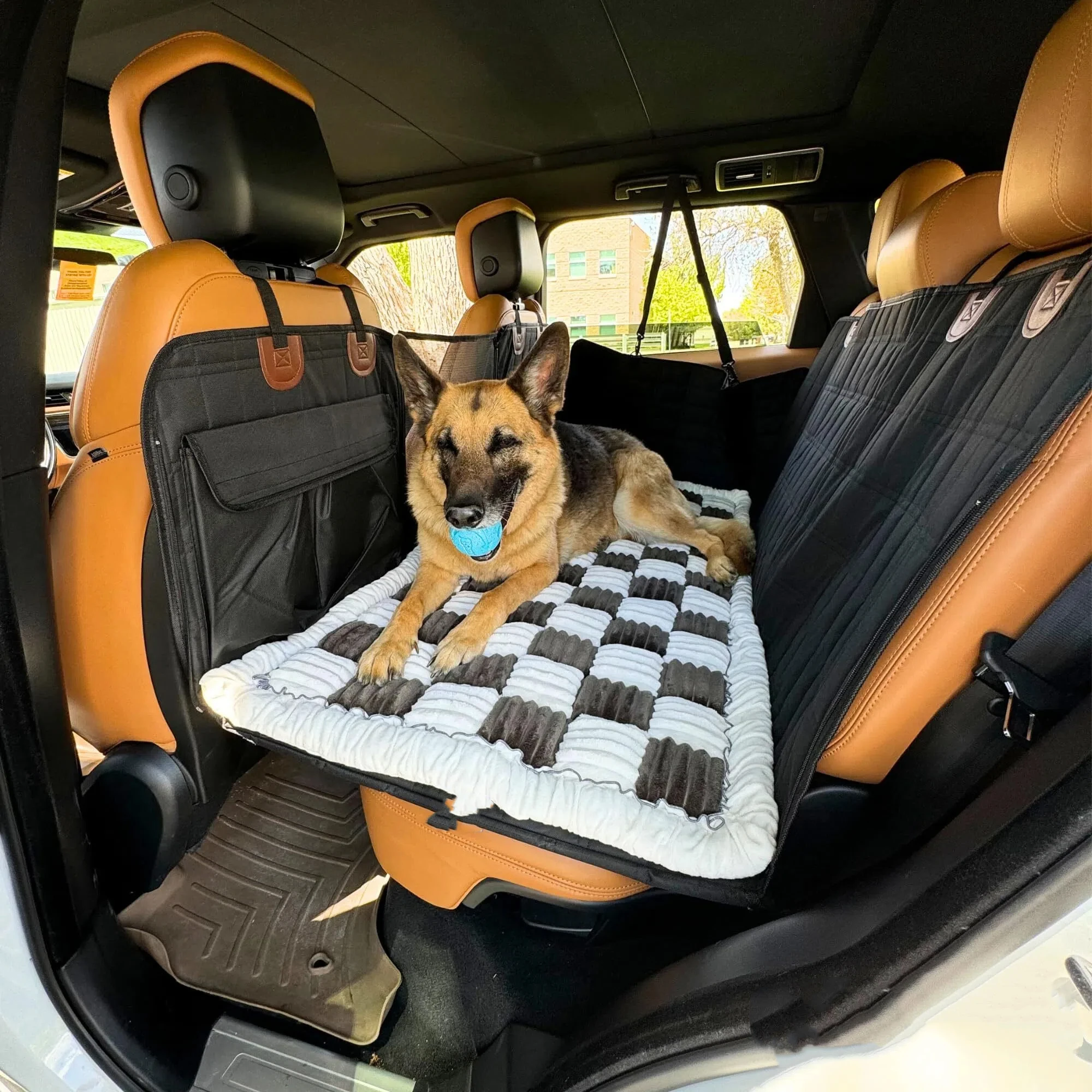 

Multi-Use Pet Mat for Sofa & Car Thickened Fluffy Checkered Design Bay Window/Floor Comfort Pad All-Season Soft Lining for Pets