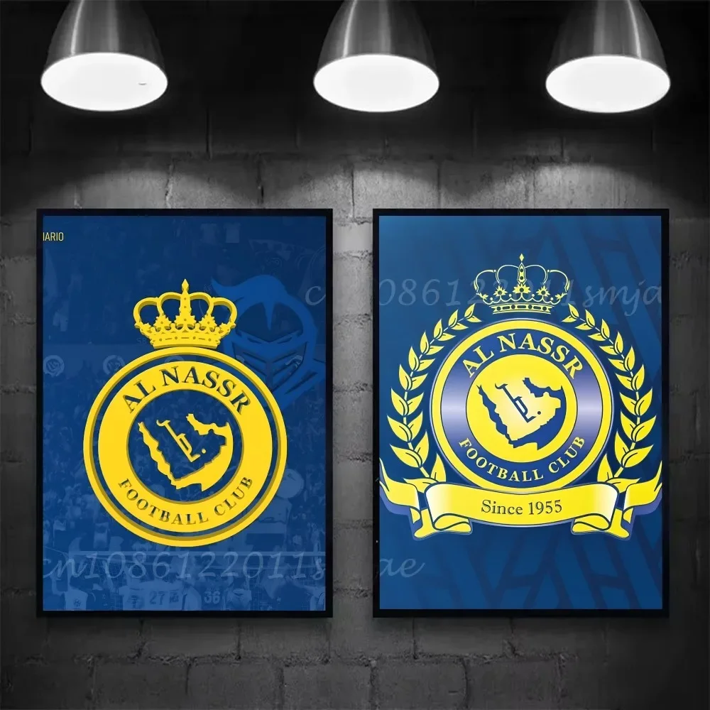 1 قطعة A-Al-Nassr FC ملصق رائع ذاتية اللصق الفن ورق مقاوم للماء ملصق مقهى بار غرفة جدار ديكور