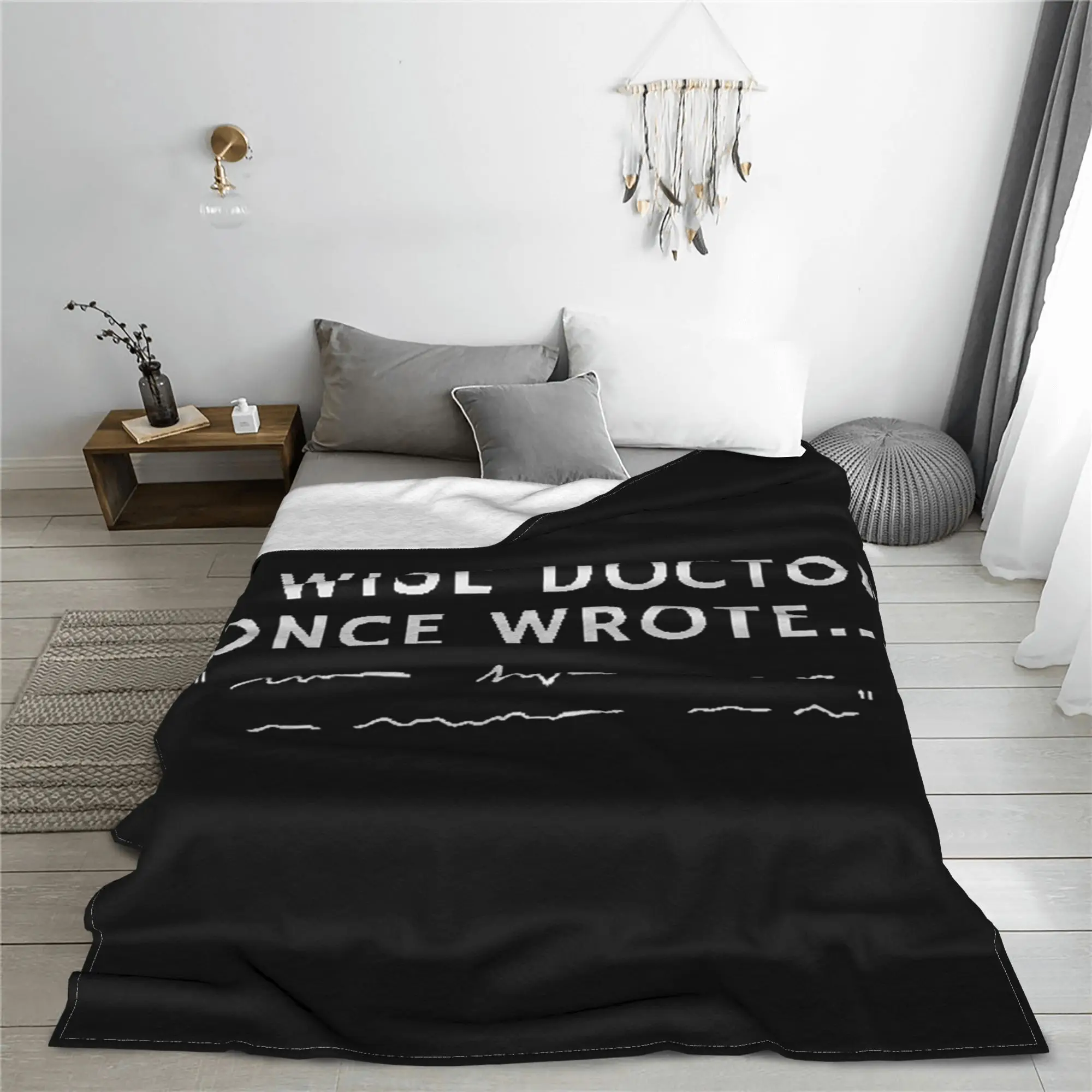 A Wise Doctor Once Wrote Blanket Super Soft Fleece Sofa Throw Blanket for Couch Bedding Outdoor Throws Bedspread Quilt