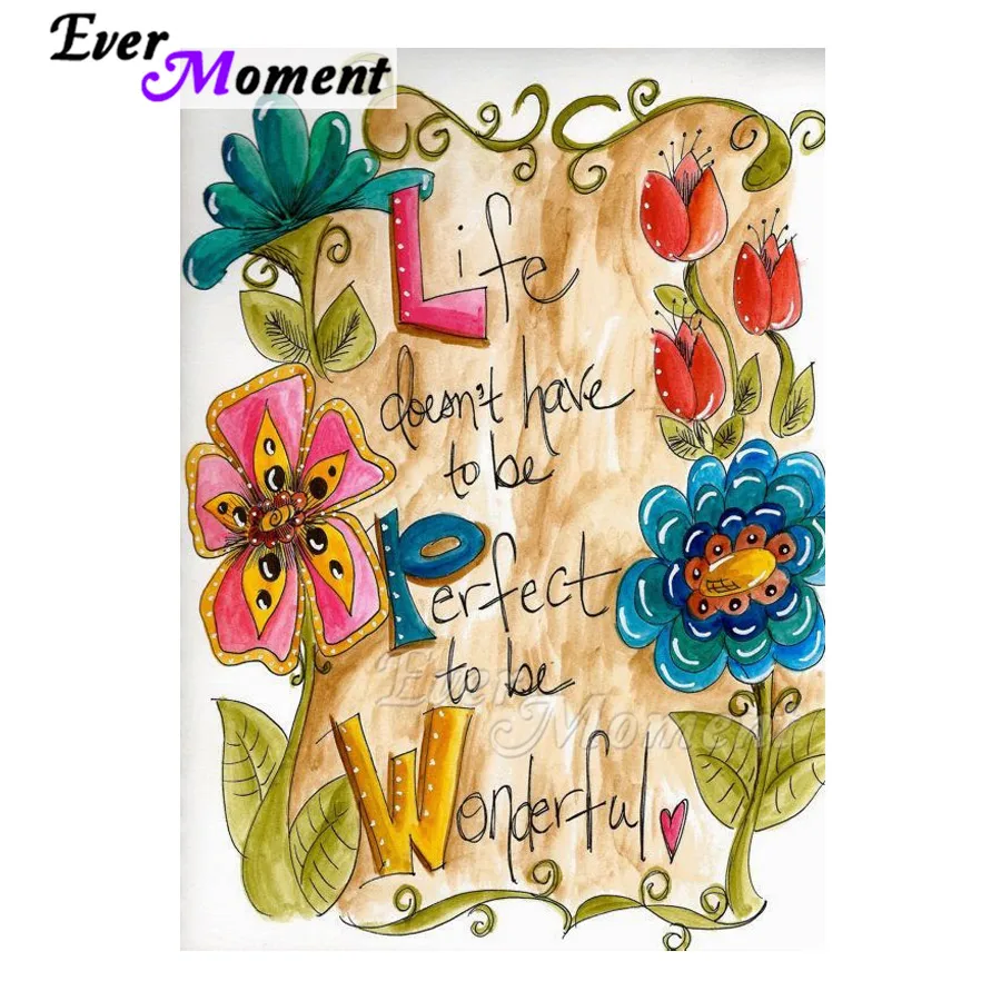 

Ever Moment Diamond Painting Handmade Flower Life Perfect Wonderful Full Square Drill Decoration Diamond Embroidery ASF1796