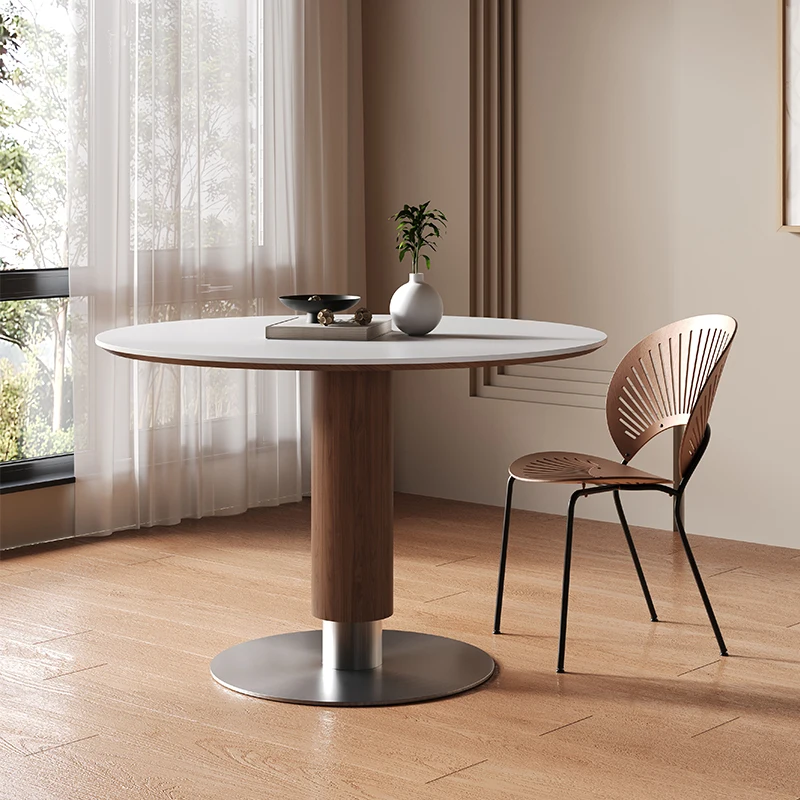 

Restaurant Negotiating Dining Tables Read Books Study Rock Plate Round Dining Tables Modern Wooden Home Furniture A Mesa MHCZ