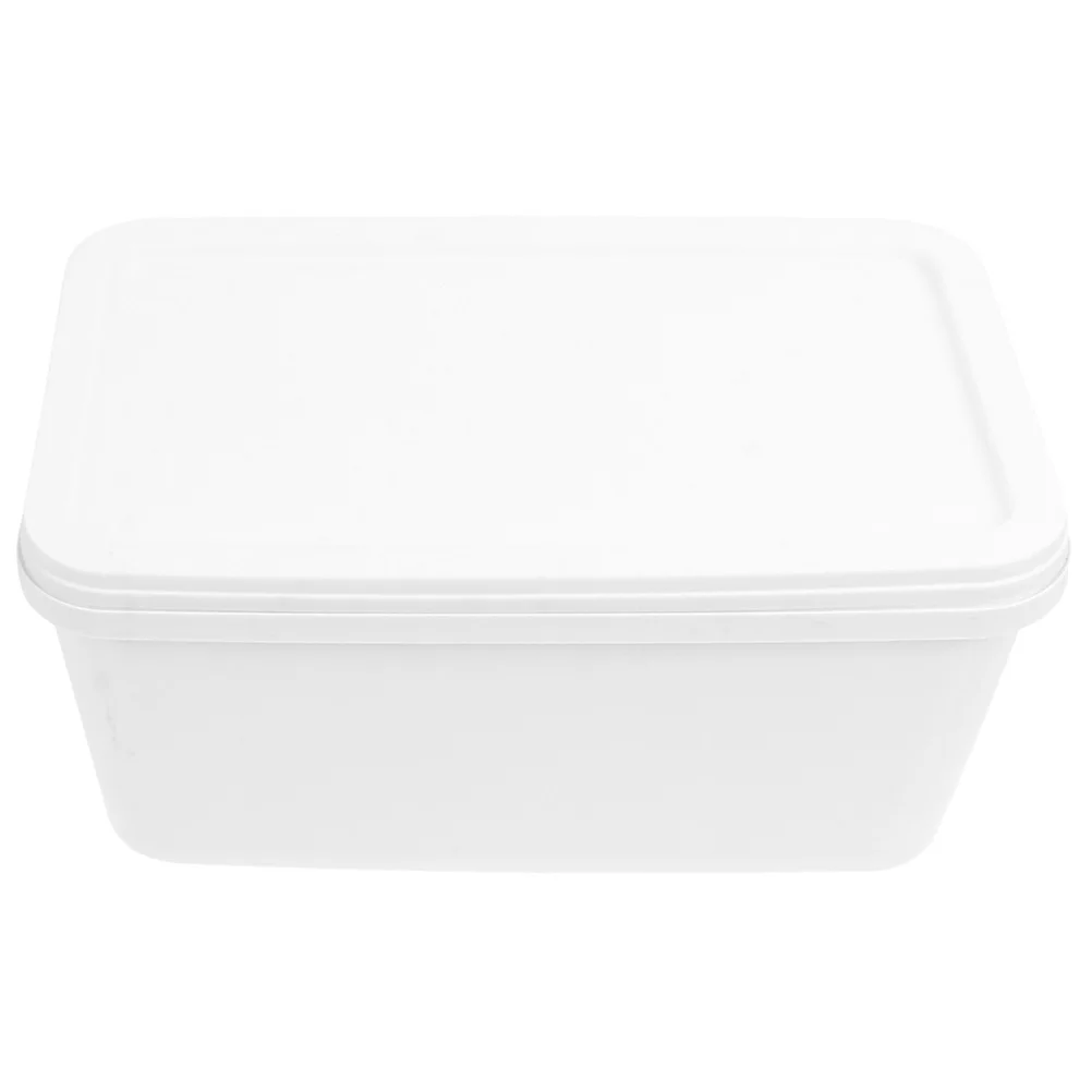 

1pc Ice Cream Box Clear Plastic Tub Rectangle Preservation Containers Freezer Storage Food Kitchen Fruit Dessert Container