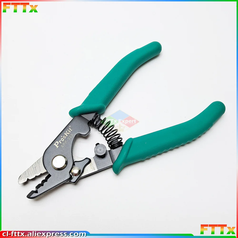 

Original Pro'sKit 8PK-326 Precision Tri-Hole Fiber Optical Stripper Wire Cable Stripper Cutter Tools Fiber Optical Cutter