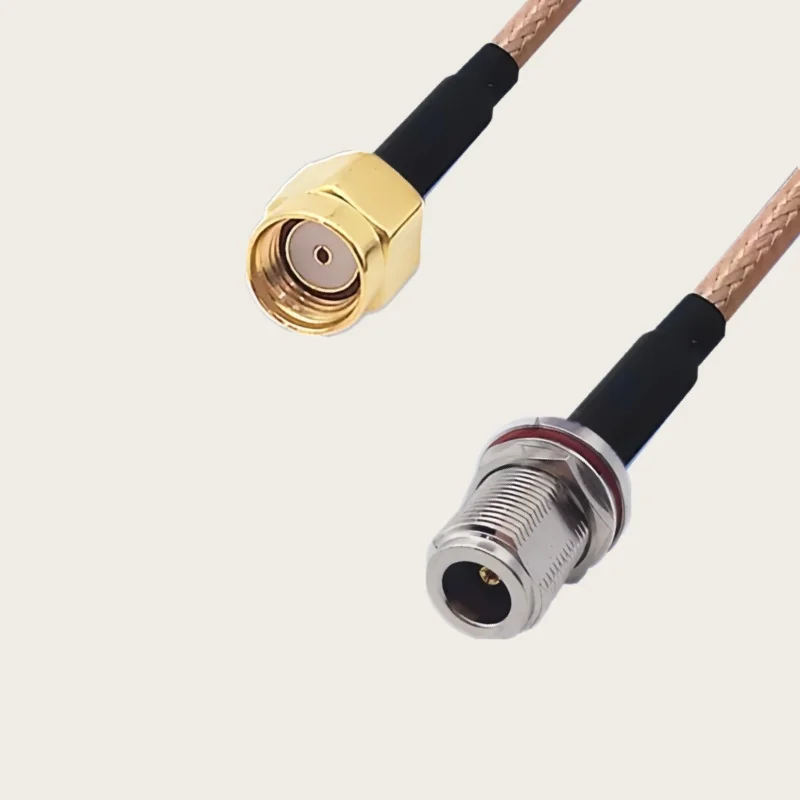 N Female bulkhead to RP SMA Male plug Connector RF Coaxial Jumper Pigtail RG142 Cable