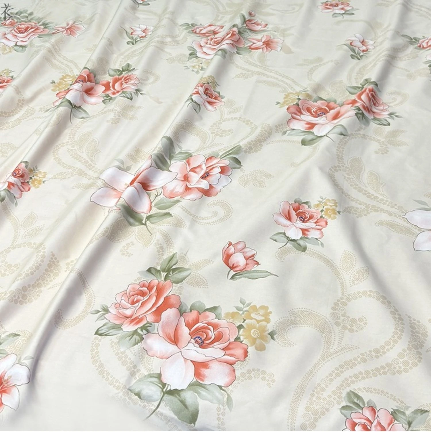 Egyptian Cotton Fabric, Printed Colors, Super Width 280 cm 108 Inches, 2 m, 600 TC, 100% Egyptian