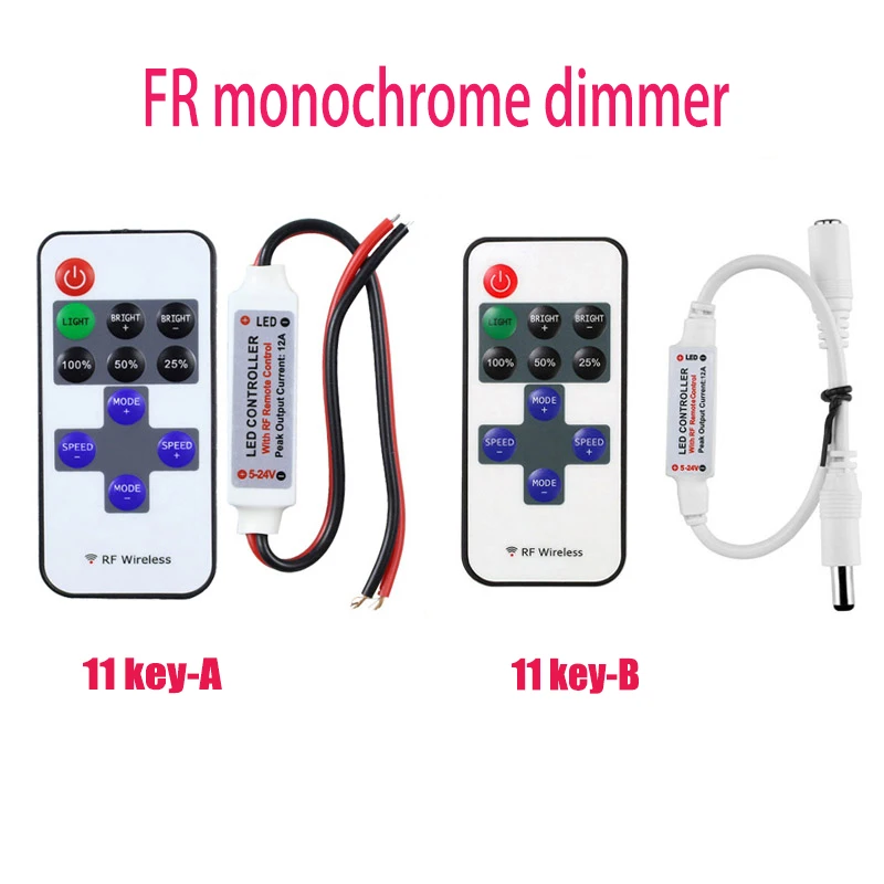 LED Spotlight Touch Dimmer RF Wireless Dimming Control Remote Control Lamp With Monochrome 12V 24V Brightness Dynamic Adjustment