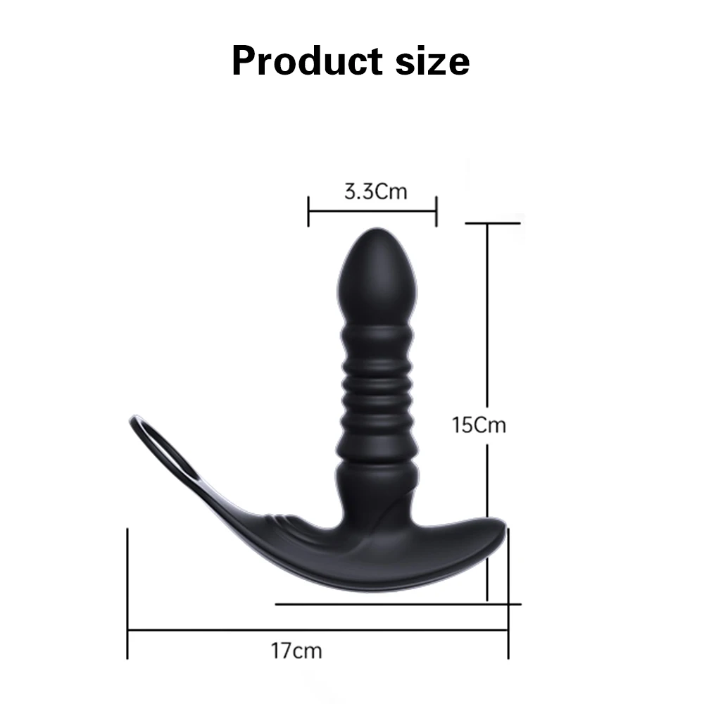 Male Thrusting Prostate Massager Bluetooth APP Vibrator for Men Gay Anal Plug Wireless Remote Butt Plug Sex Toy for Couples