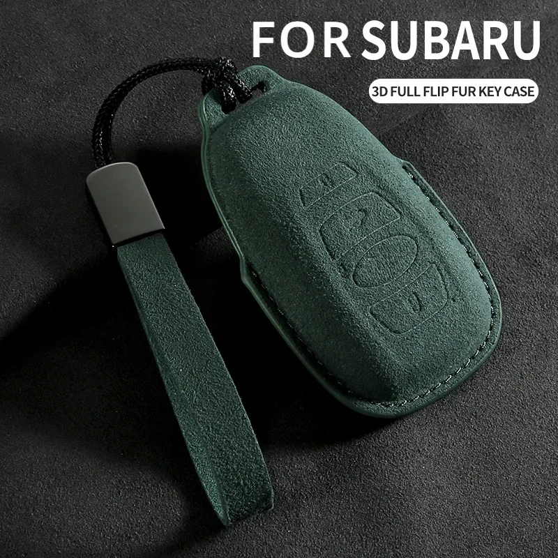 

Car Key Case Cover Keychain for Subaru BRZ XV SV Forester Legacy Outback Crosstrek Impreza WRX Ascent Suede Key Case Accessories