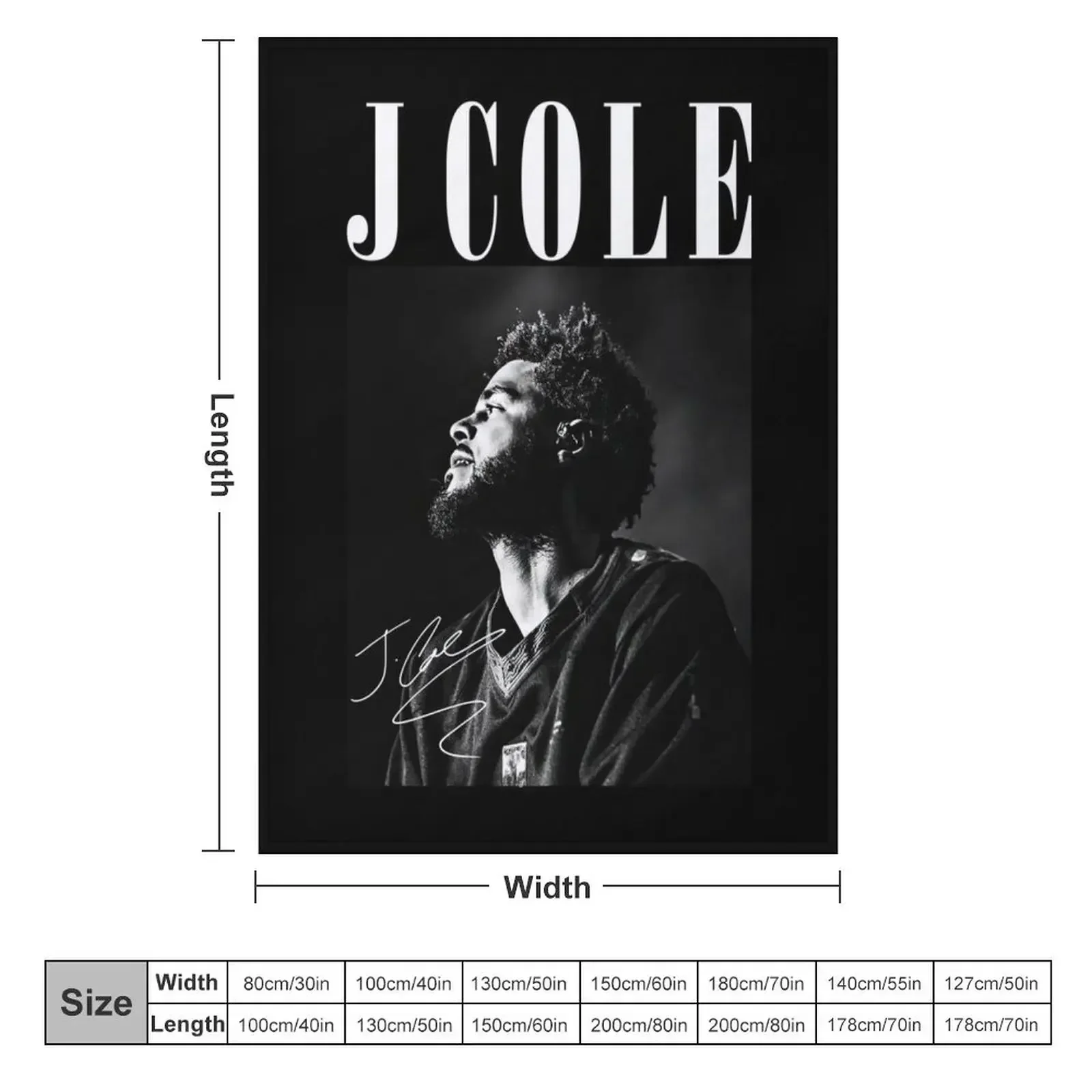 J Cole Rapper Vintage Rap Music Throw Blanket Luxury St Cute Sleeping Bag Blankets