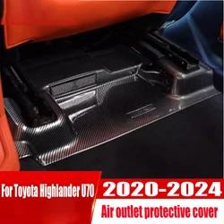 For Toyota Highlander U70 2020 2021 2022 2023 2024 Fully wrapped air outlet protection cover under the seat