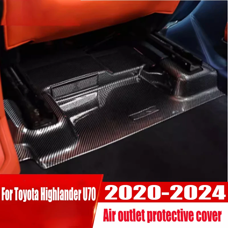 For Toyota Highlander U70 2020 2021 2022 2023 2024 Fully wrapped air outlet protection cover under the seat