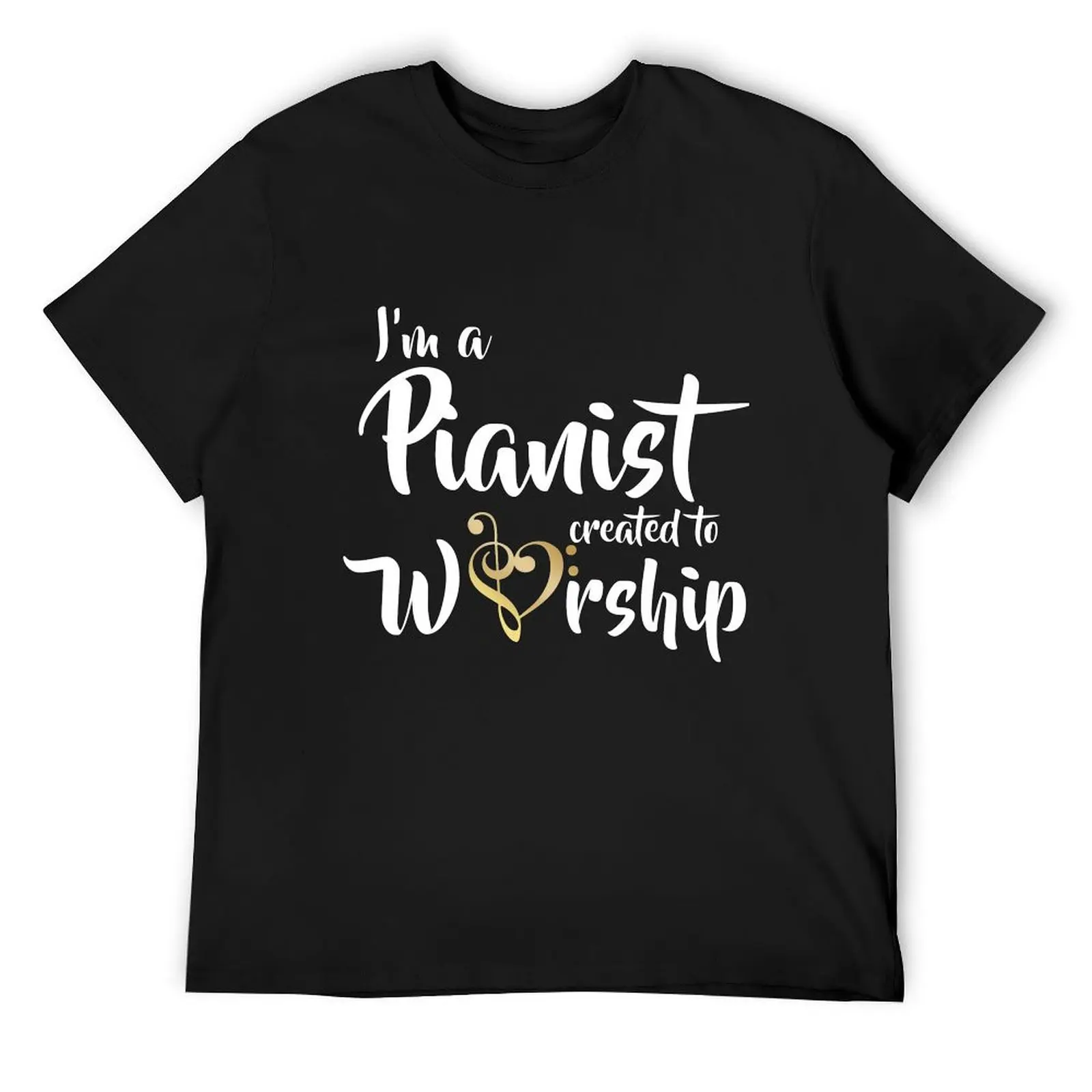 I'M A Pianist Created To Worship Christian T-Shirt animal prinfor boys shirts graphic tees clothes for men